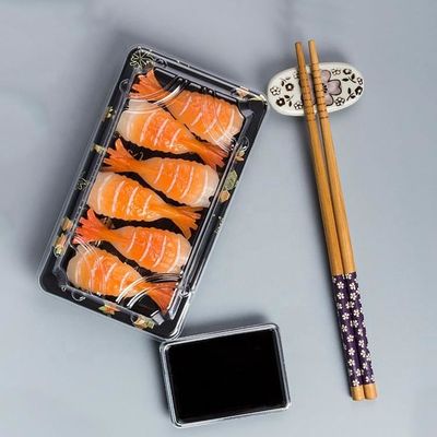 Vỉ nhựa trong suốt định hình hộp đựng sushi hình chữ nhật Hộp đựng thực phẩm tùy chỉnh
