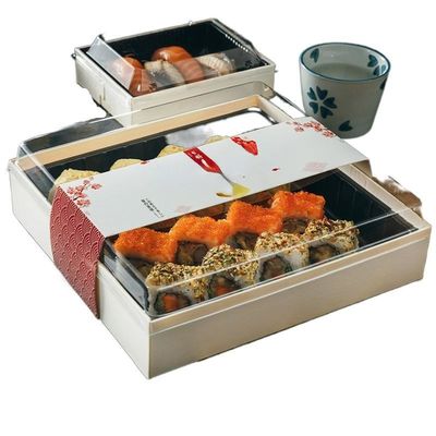 Hộp Sushi dùng một lần Mang đi Hộp Sushi Bữa trưa Nhật Bản Bao bì giấy