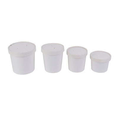 Nhà sản xuất cấp thực phẩm Cốc súp giấy dùng một lần 8-32oz có nắp giấy