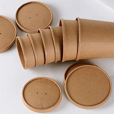 Cháo Cháo Xô Cháo Ly giấy dùng một lần Tròn 16oz Có Nắp Tô mì