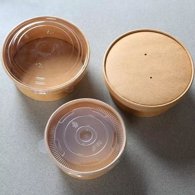 Tùy chỉnh in để đi salad Mì Takeaway Thủ công Bát giấy dùng một lần 16Oz