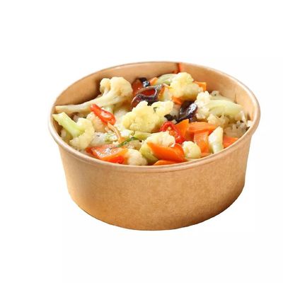 Tùy chỉnh in để đi salad Mì Takeaway Thủ công Bát giấy dùng một lần 16Oz